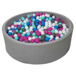 Piscina infantil de bolas para niños, 1200 piezas, diámetro 125cm